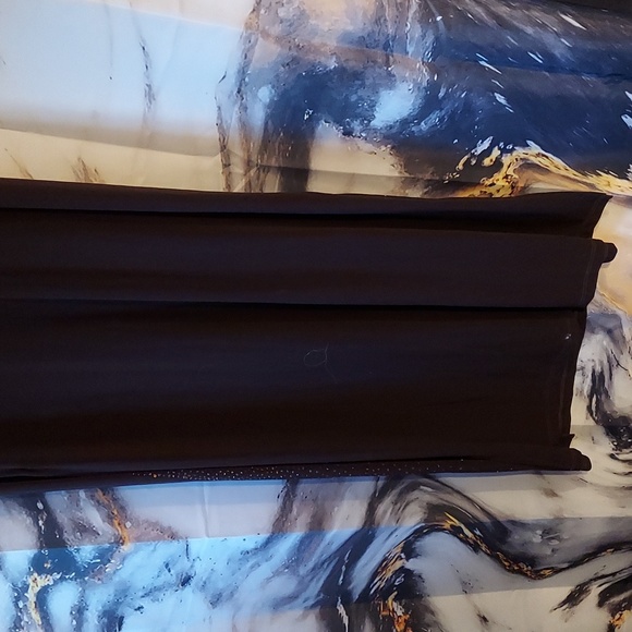 Beautiful Lipstick Strapless Stretch Long Brown Sequined Dress Sz M - Picture 5 of 8